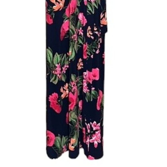 NWOT Market & Spruce Tropical Floral Faux Wrap Sleeveless Maxi Dress Size Medium - Picture 3 of 11